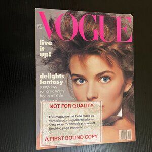 Vogue December 1986 Paulina Porizkova Tatjana Patitz Christy Turlington